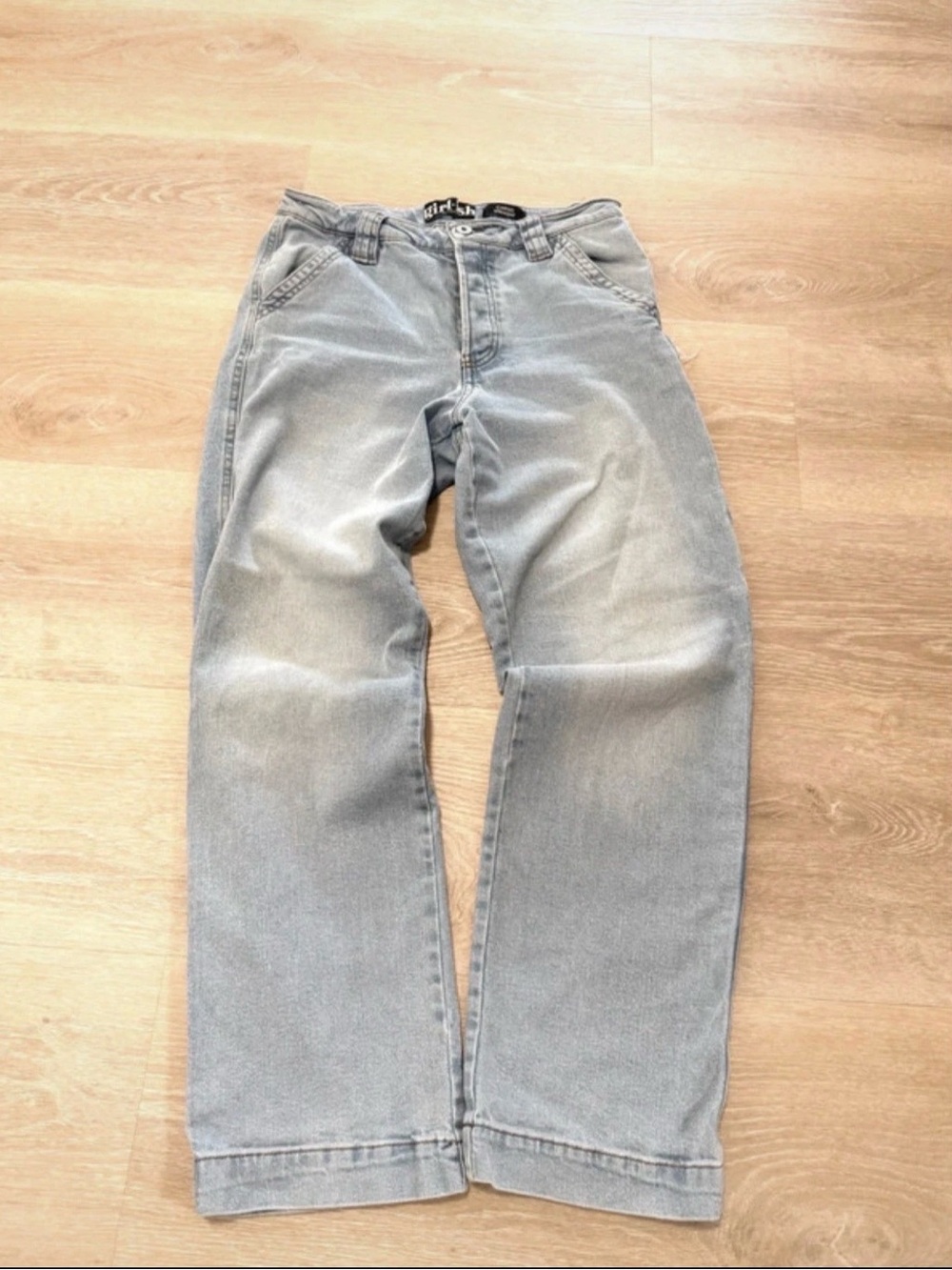 Girlish women's 7 straight denim jeans 250